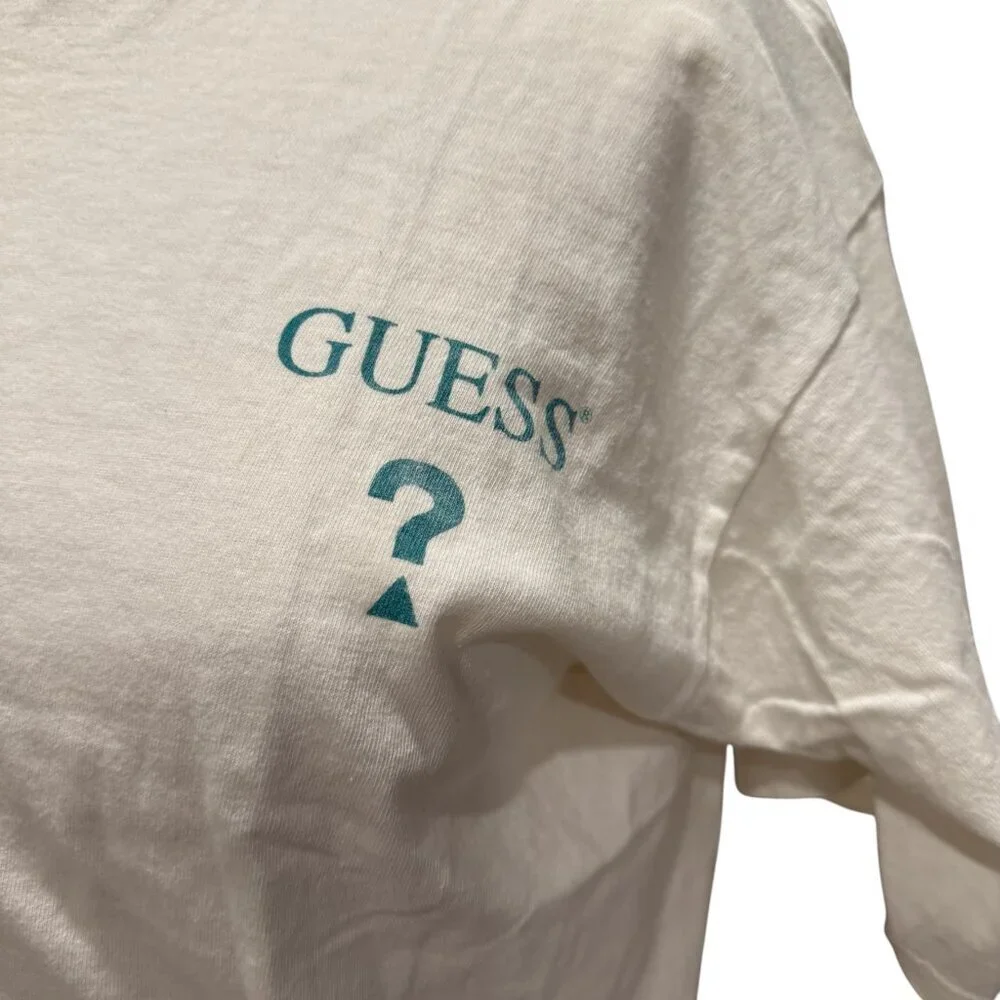 Vintage 80s / 90s Guess by Georges Marciano Spellout Logo Tee - Picture 2 of 4